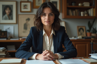 Femme créative en portrait dans son studio