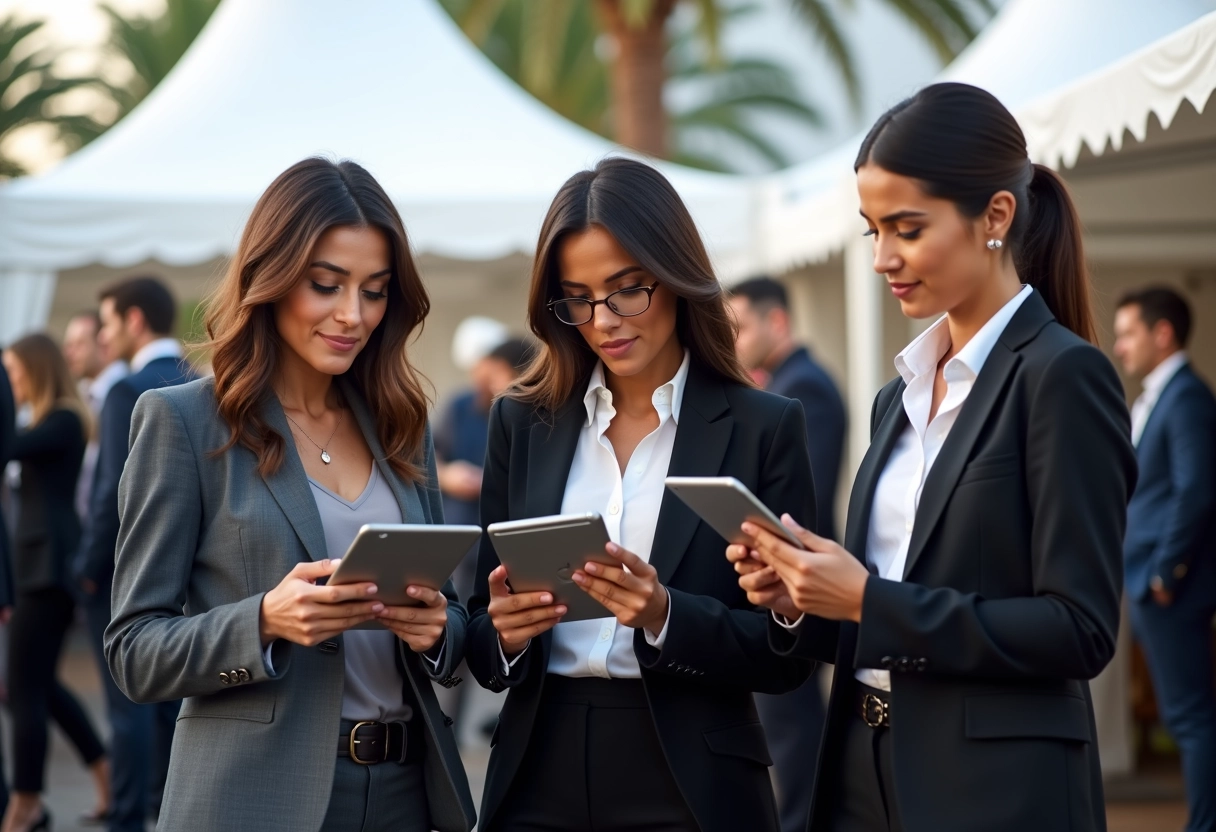 Journalistes en discussion lors du festival de Cannes
